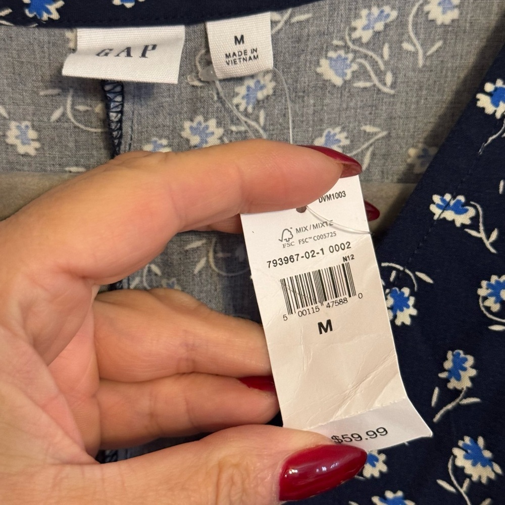 GAP FACTORY Floral Navy MINI Dress - Picture 2 of 3